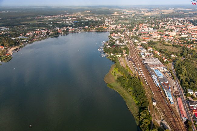 Ostroda, panorama miasta od strony W. EU, Pl, Warm-Maz. Lotnicze.